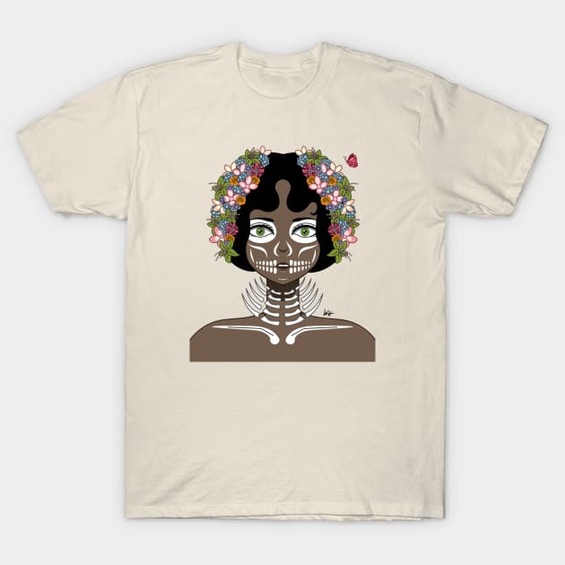 Skullflower T-Shirt by Munchbud Ink